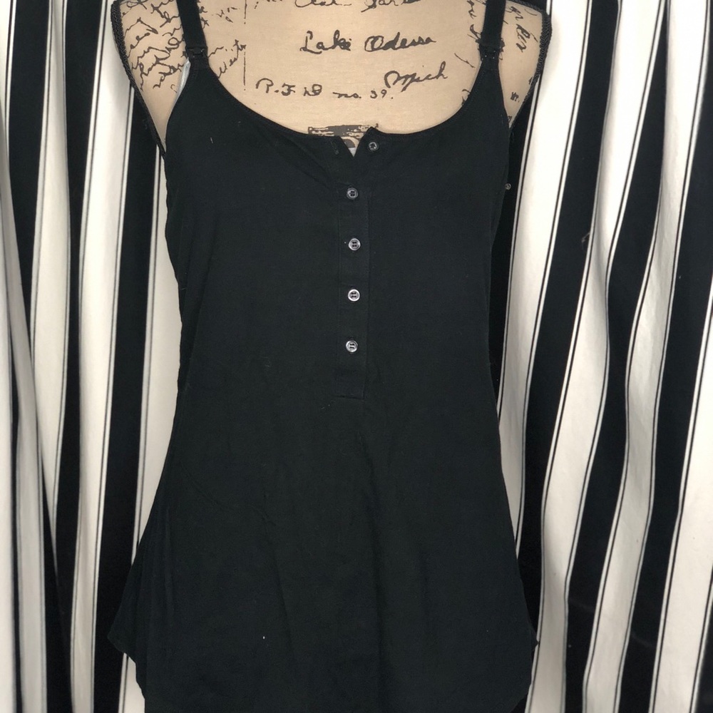 Black Maternity Tank Top cami Large